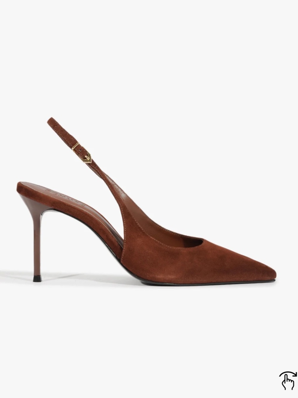 Schutz Alicia Sling Pumps Root Brown Suede high heels shoes Revolve 6.5